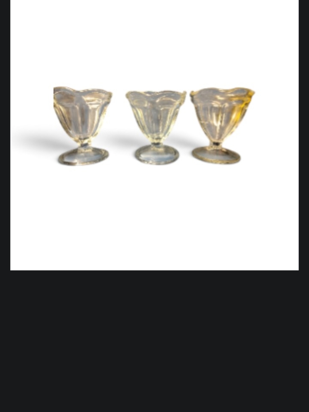 Vintage Set Of Three Small Size Sundae Glasses